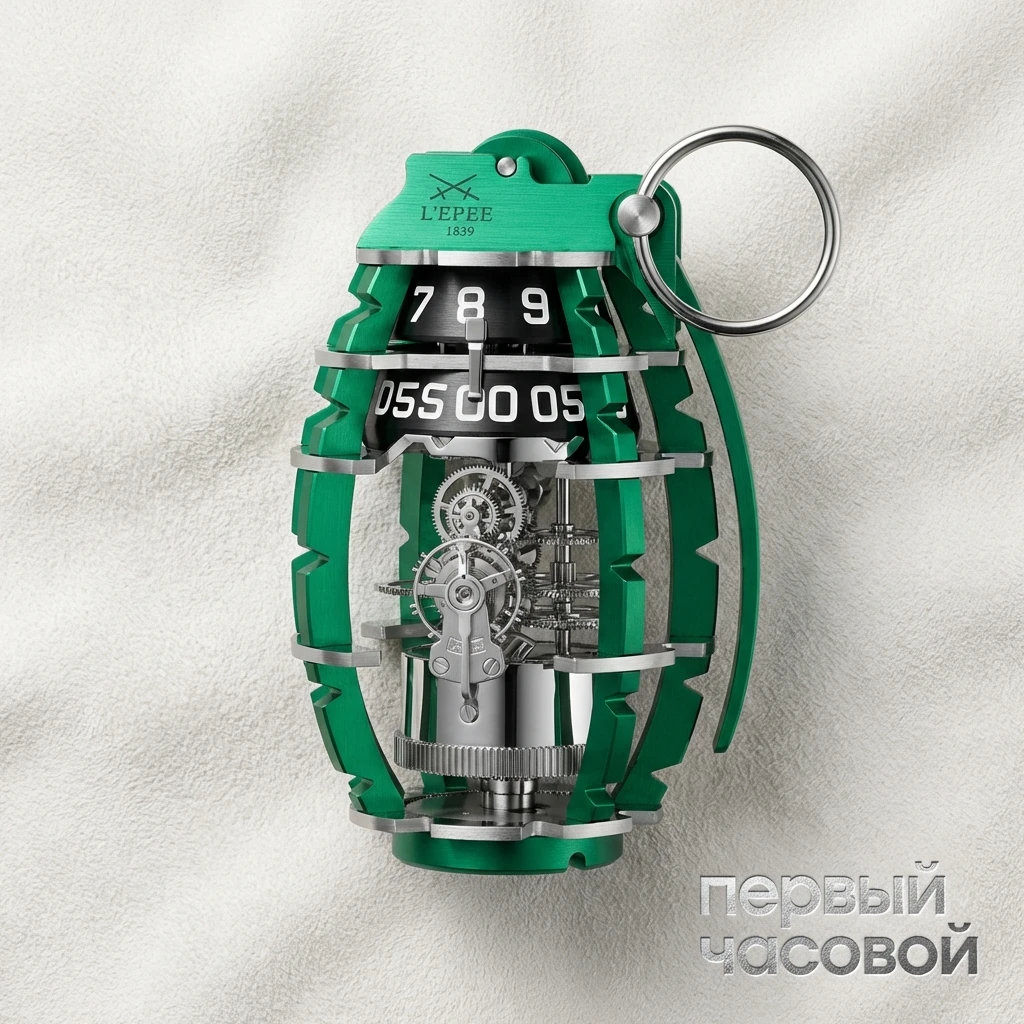 Купить элитные часы L'epee GRENADE RED OCTOBER LIMITED EDITION  74.6012/604: в наличии в Москве!