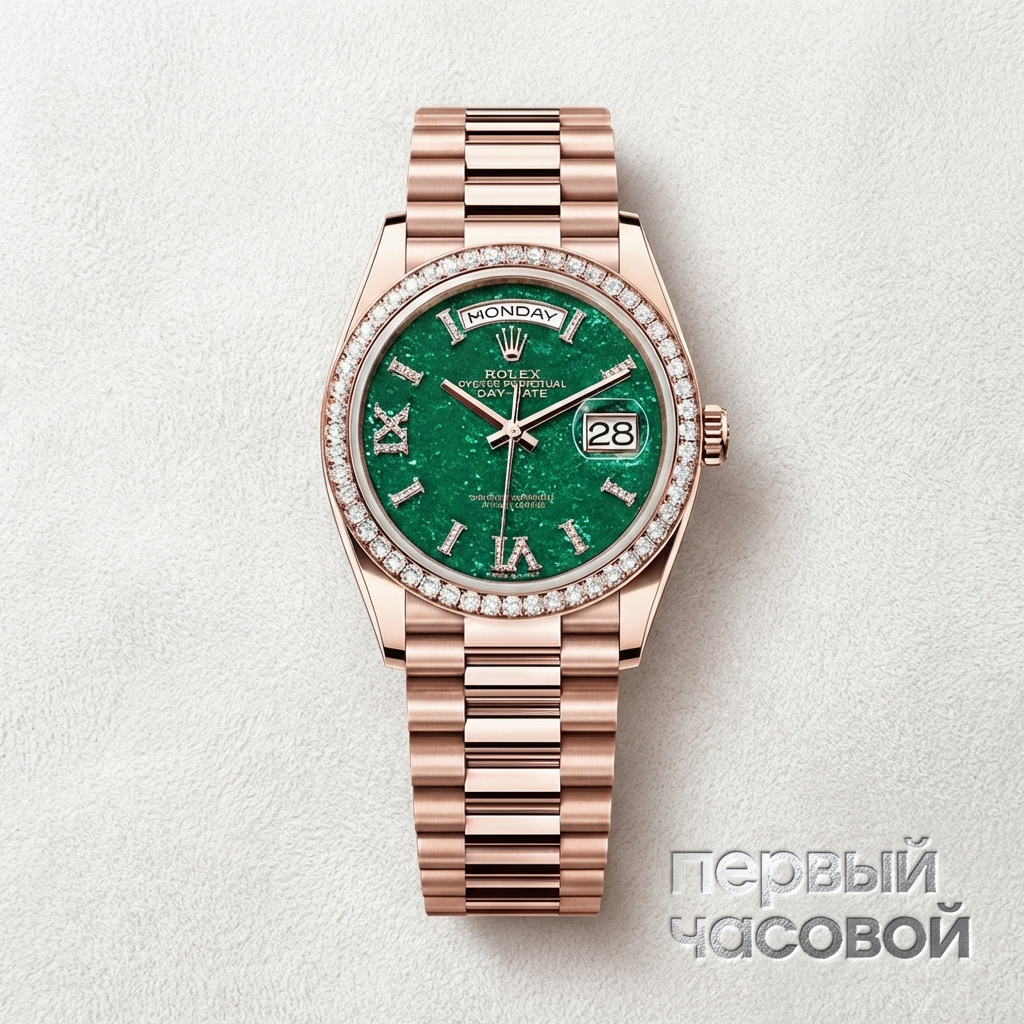 Rolex Day-Date 36 Mm Rose Gold Aventurine Dial