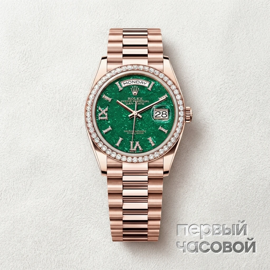 Rolex Day-Date 36 Mm Rose Gold Aventurine Dial 128345RBR-0068