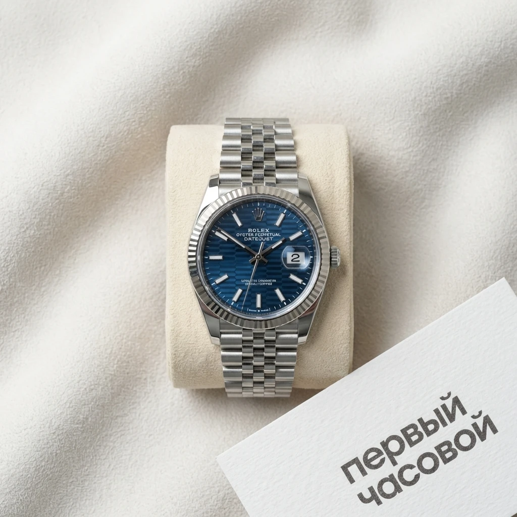 Купить элитные часы Rolex Datejust 36mm Steel &amp; White Gold Blue Motif Dial Discontinued 126234: в наличии в Москве!