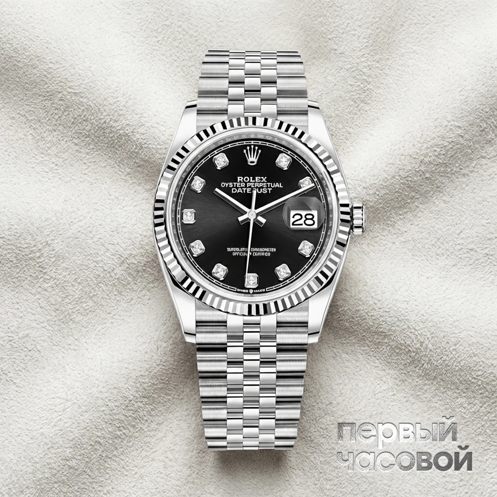 Rolex Oyster Perpetual Datejust 36 mm Diamond Index Black Dial 2021 126234