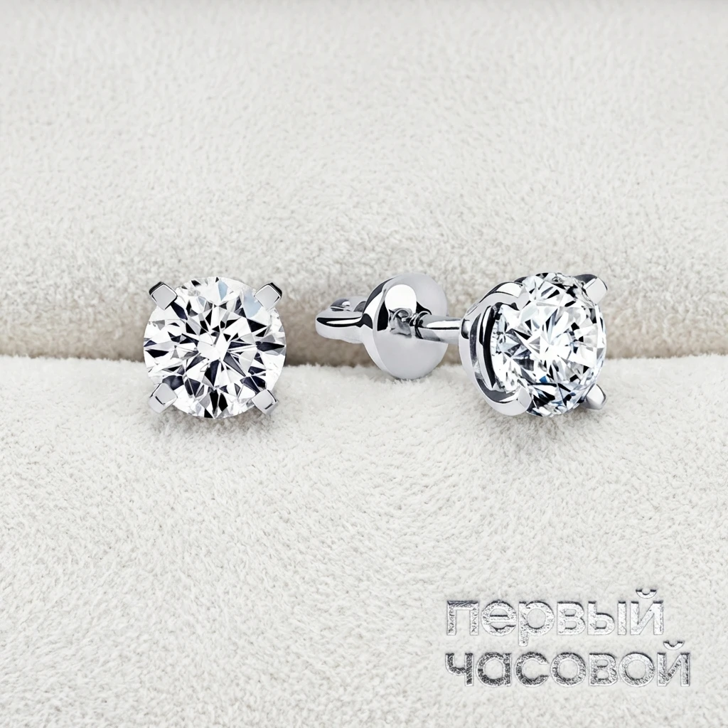 Купить украшение Studio jewelry Серьги 0,50/0,50 Ct. H/Vvs2 (3 Excellent) : в наличии в Москве!