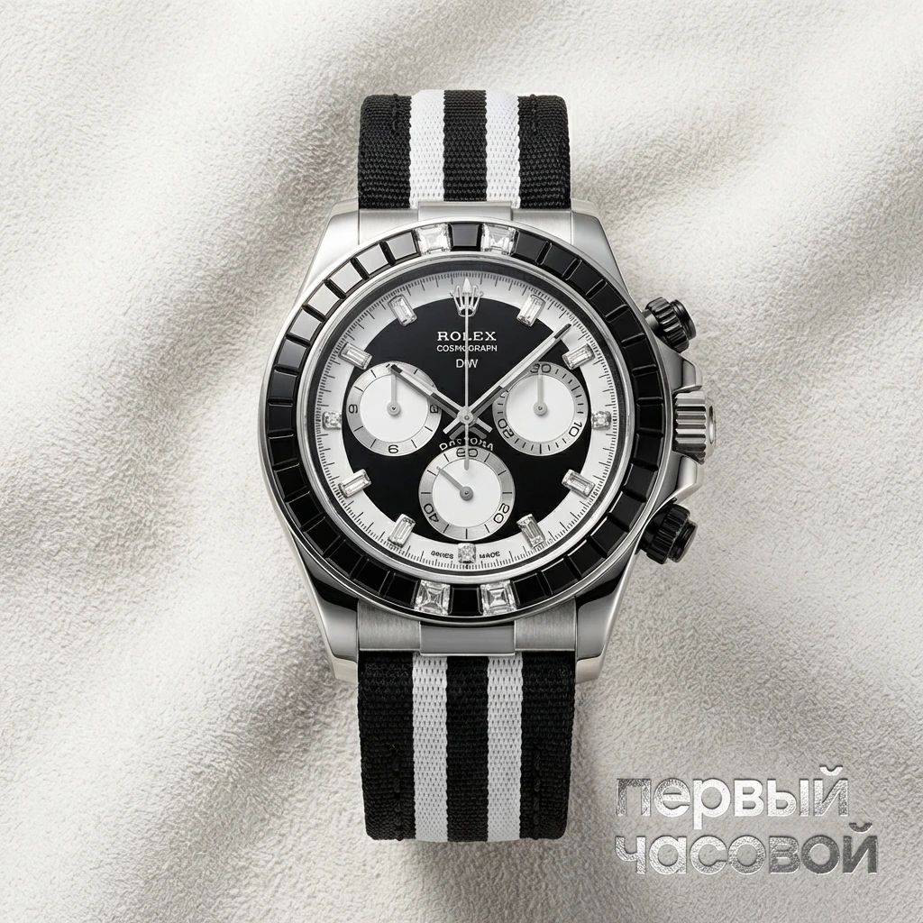 Купить элитные часы DiW Rolex Daytona 40 Mm Rainbow Sport Black : в наличии в Москве!