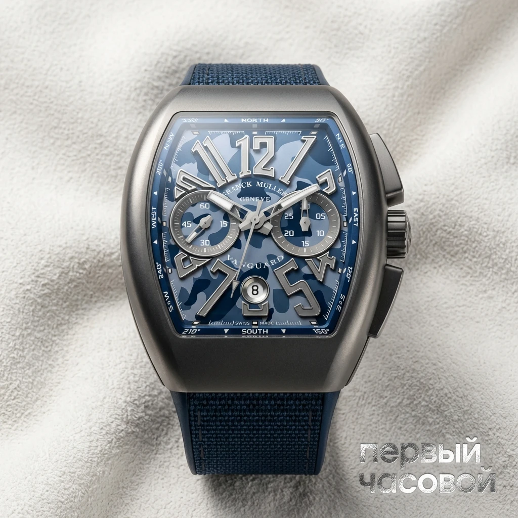 Купить элитные часы Franck Muller Mens Collection Vanguard Camouflage V 45 CC DT CAMOU Blue: в наличии в Москве!