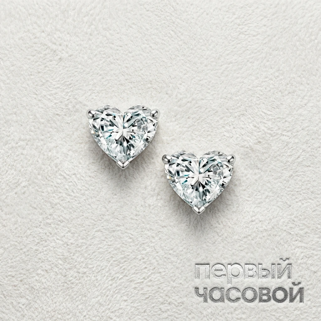 Купить украшение Studio jewelry Серьги 0,90/0,90 ct. H/VVS2 (Heart Diamonds) : в наличии в Москве!