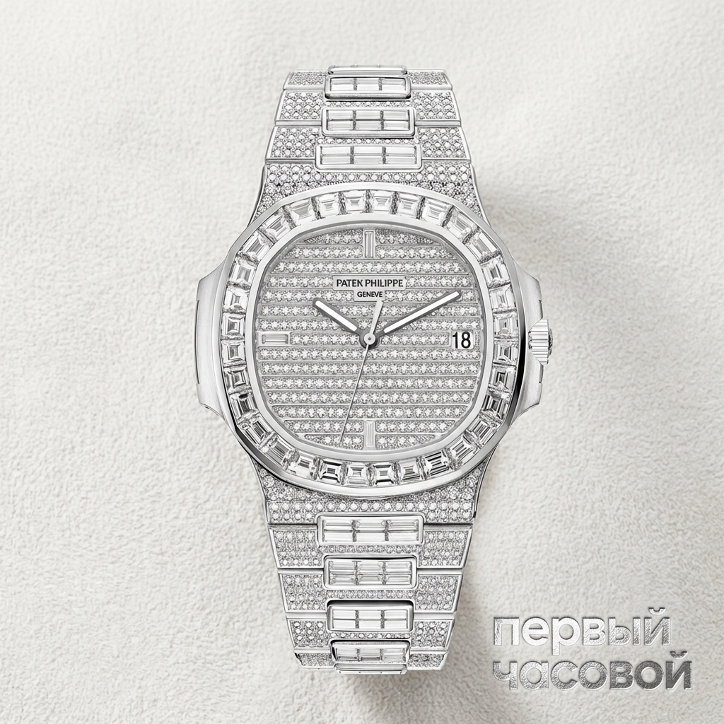 Patek Philippe Nautilus Custom Baguettes Diamonds
