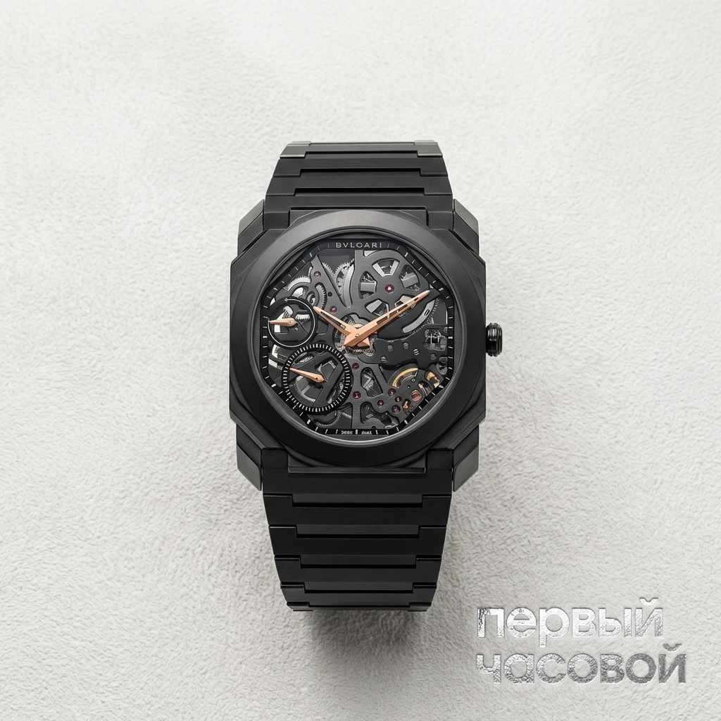 Купить элитные часы Bvlgari Octo Finissimo Black Edition Skeleton Ultra-Thin 40Mm 103126: в наличии в Москве!