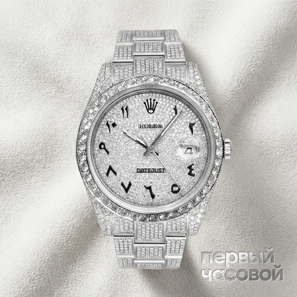 Купить элитные часы Rolex DATEJUST II FULL PAVE ICED OUT DIAMONDS PERSIAN DIAL 126300 FIX: в наличии в Москве!