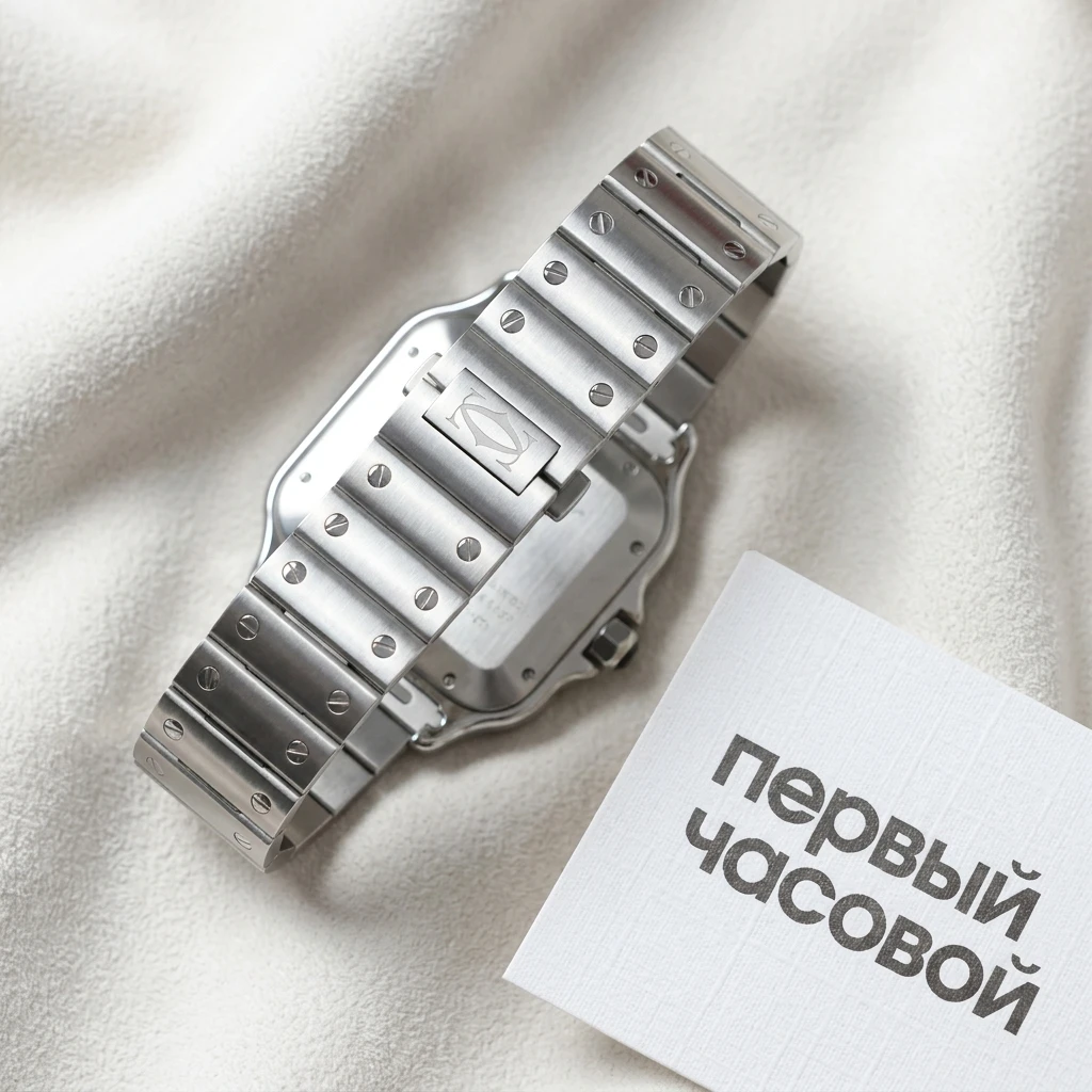 Купить элитные часы Cartier Santos De Cartier Large Model Black Dial WSSA0096: в наличии в Москве!