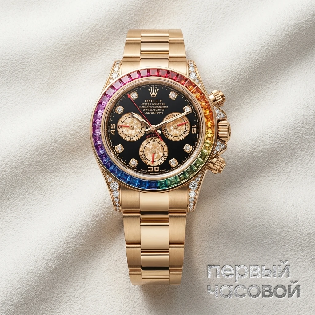 Купить элитные часы Rolex Oyster Perpetual Cosmograph Daytona Rainbow Custom 116528: в наличии в Москве!