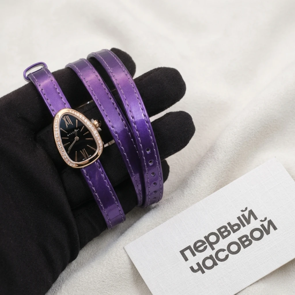 Купить элитные часы Bvlgari Bulgari Serpenti 27Mm Rose Gold And Diamonds 102967: в наличии в Москве!