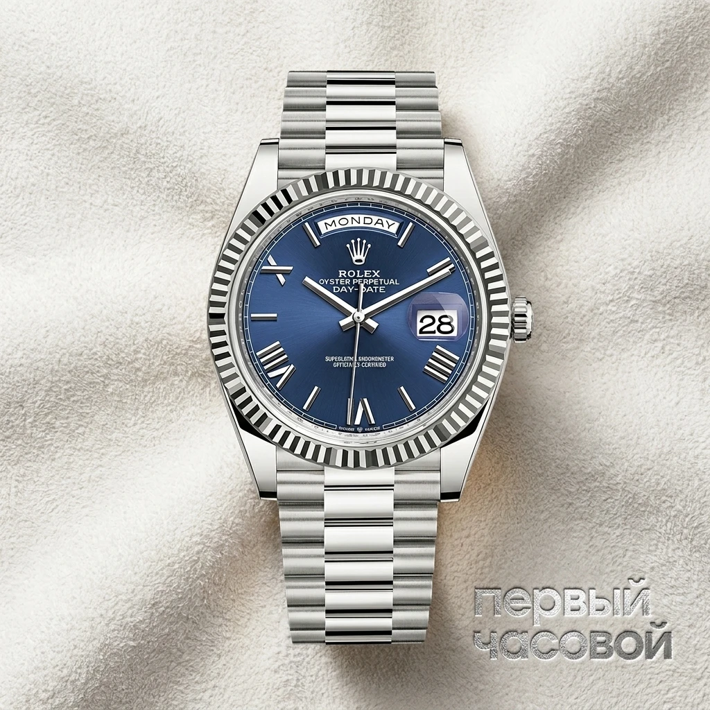 Купить элитные часы Rolex Oyster Perpetual Day-Date 40Mm White Gold Blue Dial 228239: в наличии в Москве!