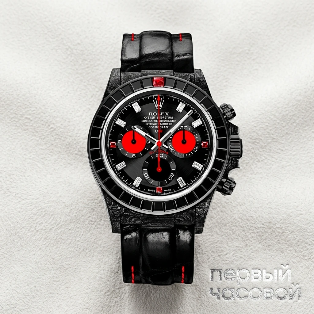 Купить элитные часы DiW Rolex Daytona 40 Mm Rainbow Black Gems : в наличии в Москве!