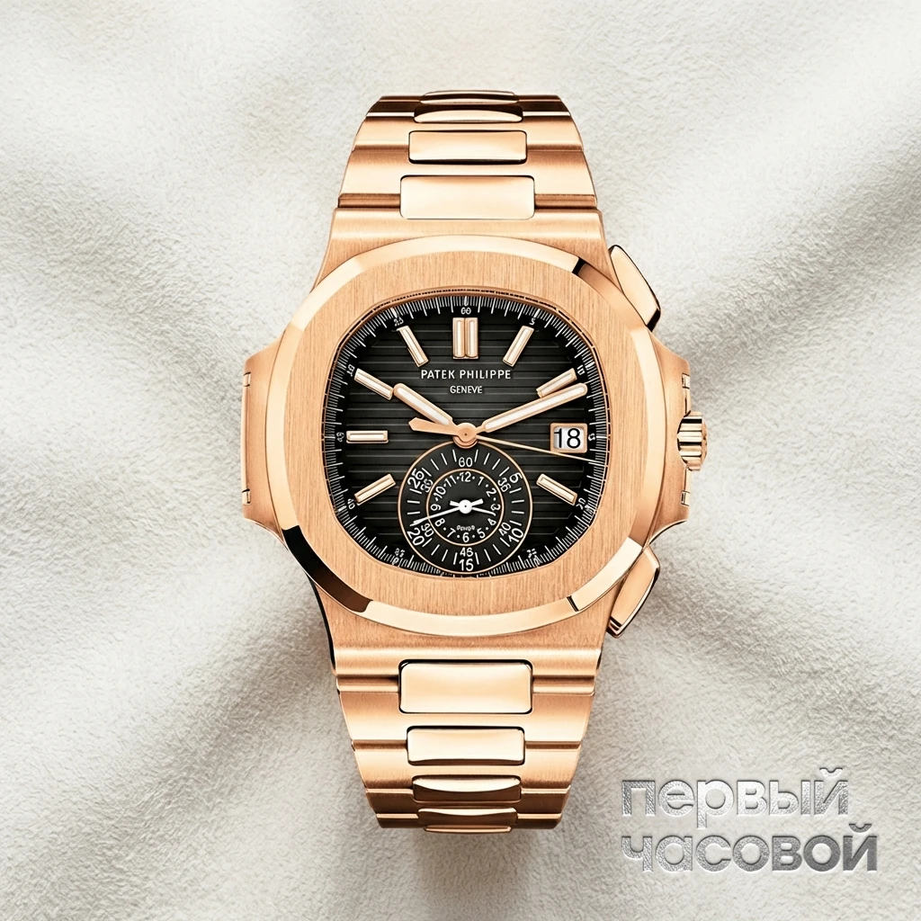 Patek Philippe Nautilus Chronograph Rose Gold Blue Dial 5980R/1R-001