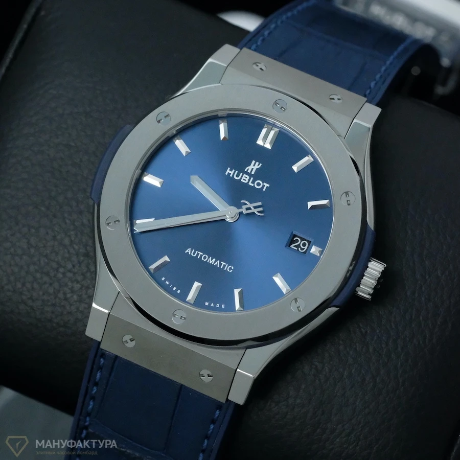 Купить элитные часы Hublot Classic Fusion Blue Titanium 45 mm 511.NX.7170.LR: в наличии в Москве!