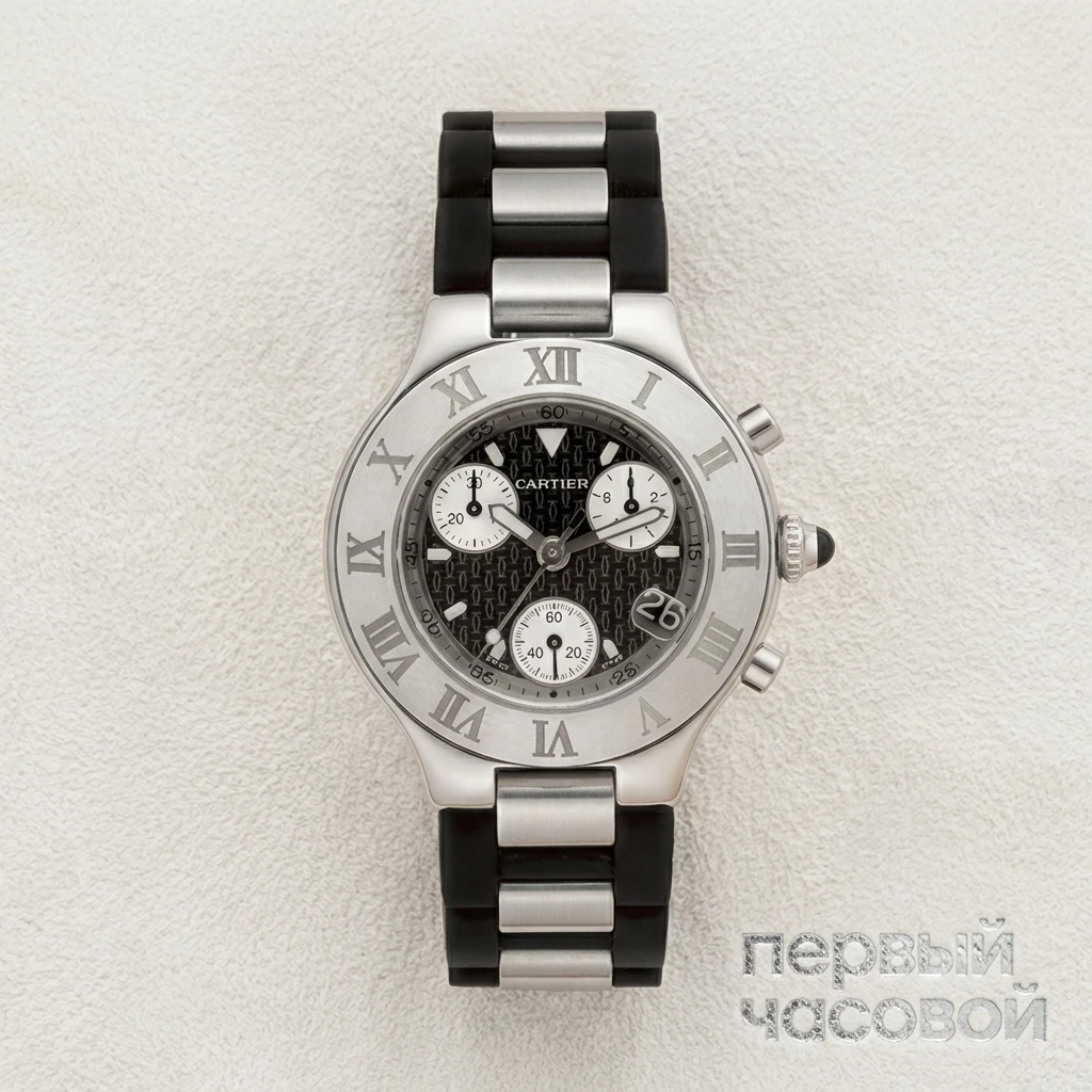 Купить элитные часы Cartier 21 Must Chronoscaph W10125U2: в наличии в Москве!