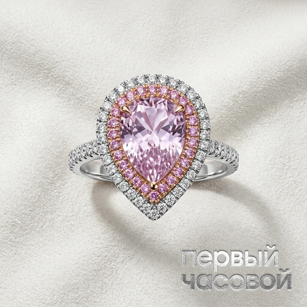 Купить украшение Studio jewelry Кольцо С Бриллиантом 2,55 Ct. Fancy Light Purplish Pink : в наличии в Москве!