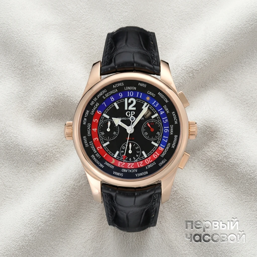 Купить элитные часы Girard-Perregaux Worldtimer WW.TC Chronograph 49800-52-654-BA6A: в наличии в Москве!