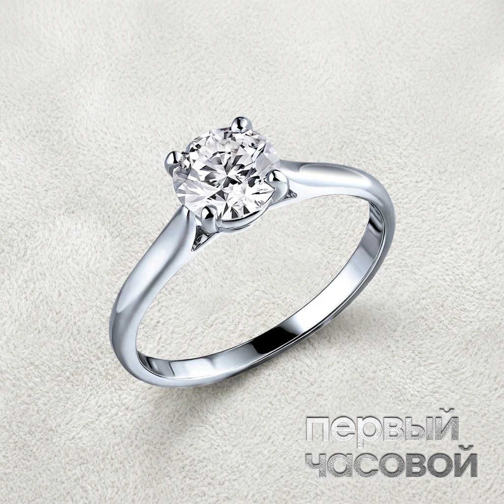 Купить украшение Studio jewelry Кольцо с бриллиантом 1,01 ct. H/Si1 (3 Excellent) : в наличии в Москве!