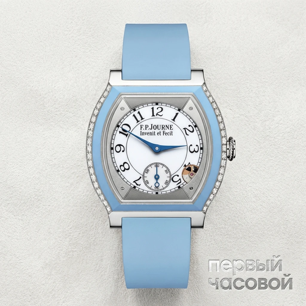 Купить элитные часы F.P. Journe Titanium Set With Diamonds Blue Elegante: в наличии в Москве!