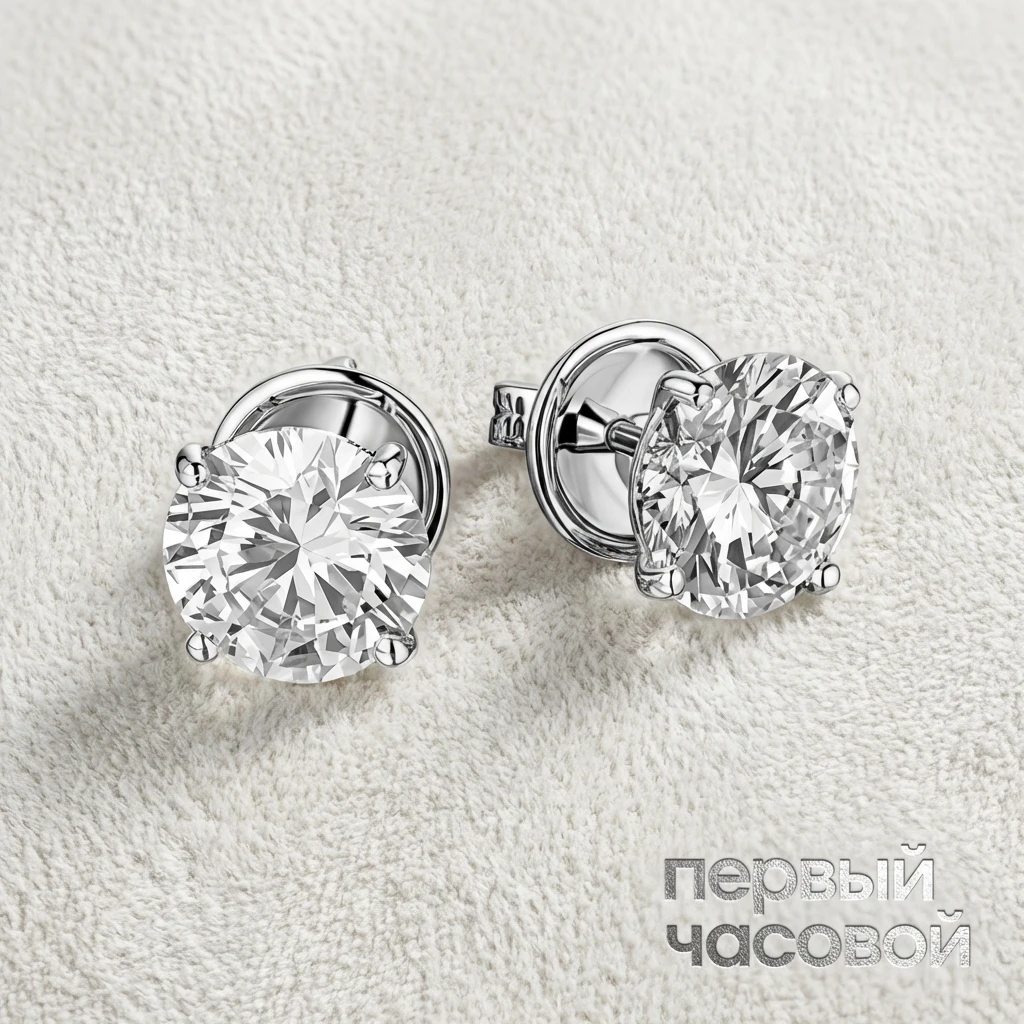 Купить украшение Studio jewelry Серьги 2,00/2,01 Ct. K/Si1 : в наличии в Москве!