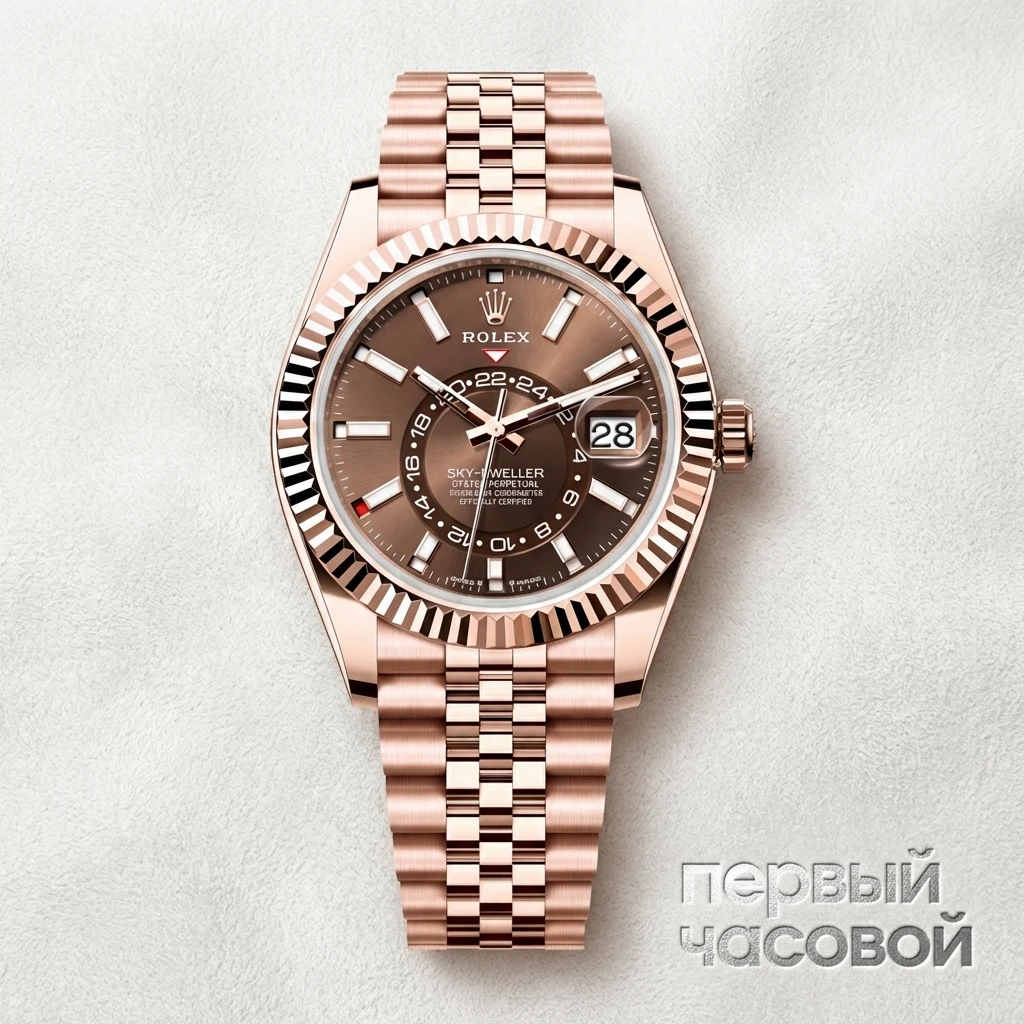 Купить элитные часы Rolex Sky-Dweller Everose Gold Chocolate Brown Dial Jubilee Bracelet 336935: в наличии в Москве!