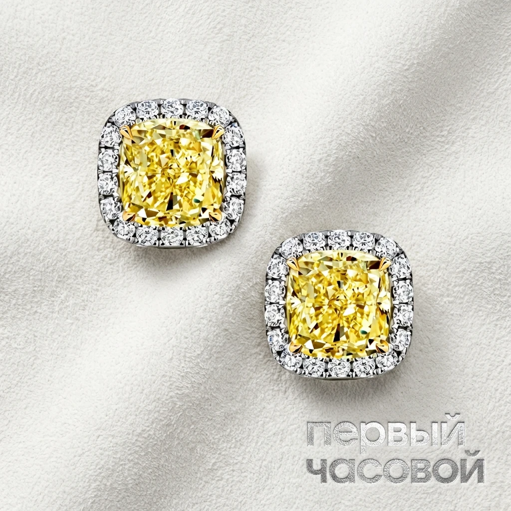 Купить украшение Studio jewelry Серьги 1,00/1,00 ct. W To X/VVS2-VS2 : в наличии в Москве!