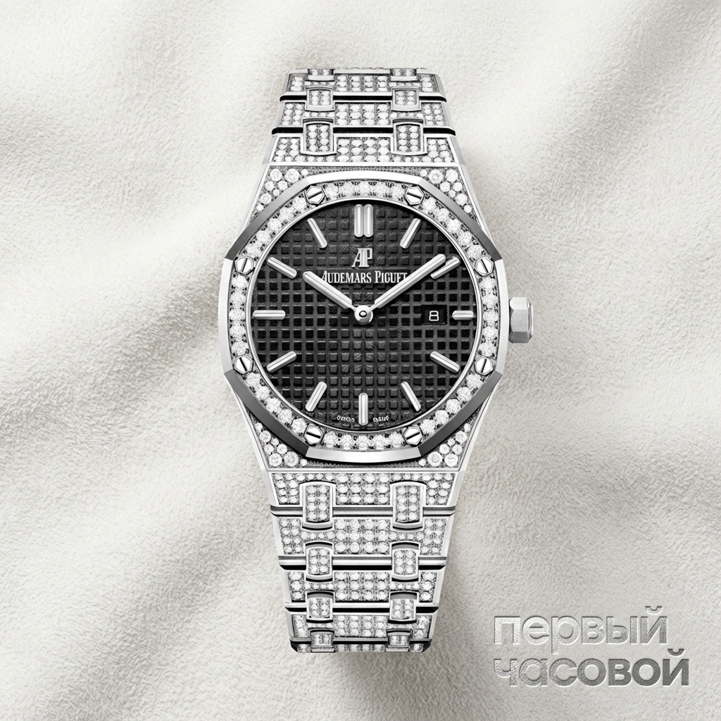 Audemars Piguet Royal Oak 33mm Quartz Steel Custom Diamonds