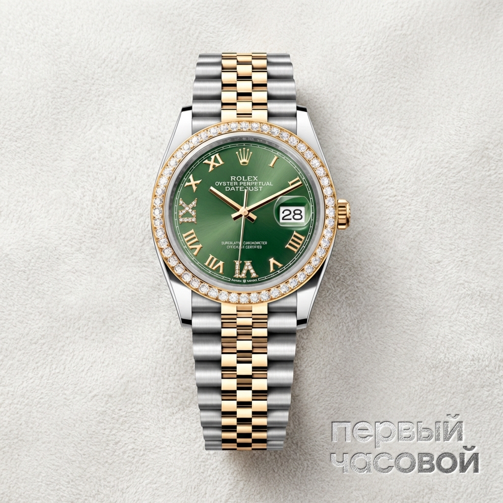 Rolex Datejust 36Mm Oystersteel Yellow Gold And Diamonds