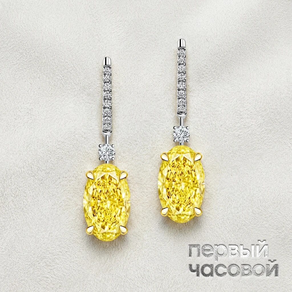 Купить украшение Studio jewelry Серьги 2,01/2,05 ct. W to X Range/VS1 : в наличии в Москве!