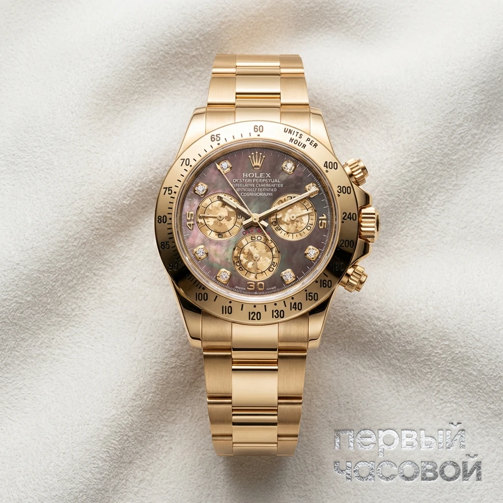 Купить элитные часы Rolex Daytona Yellow Gold Black MOP Dial 116528: в наличии в Москве!