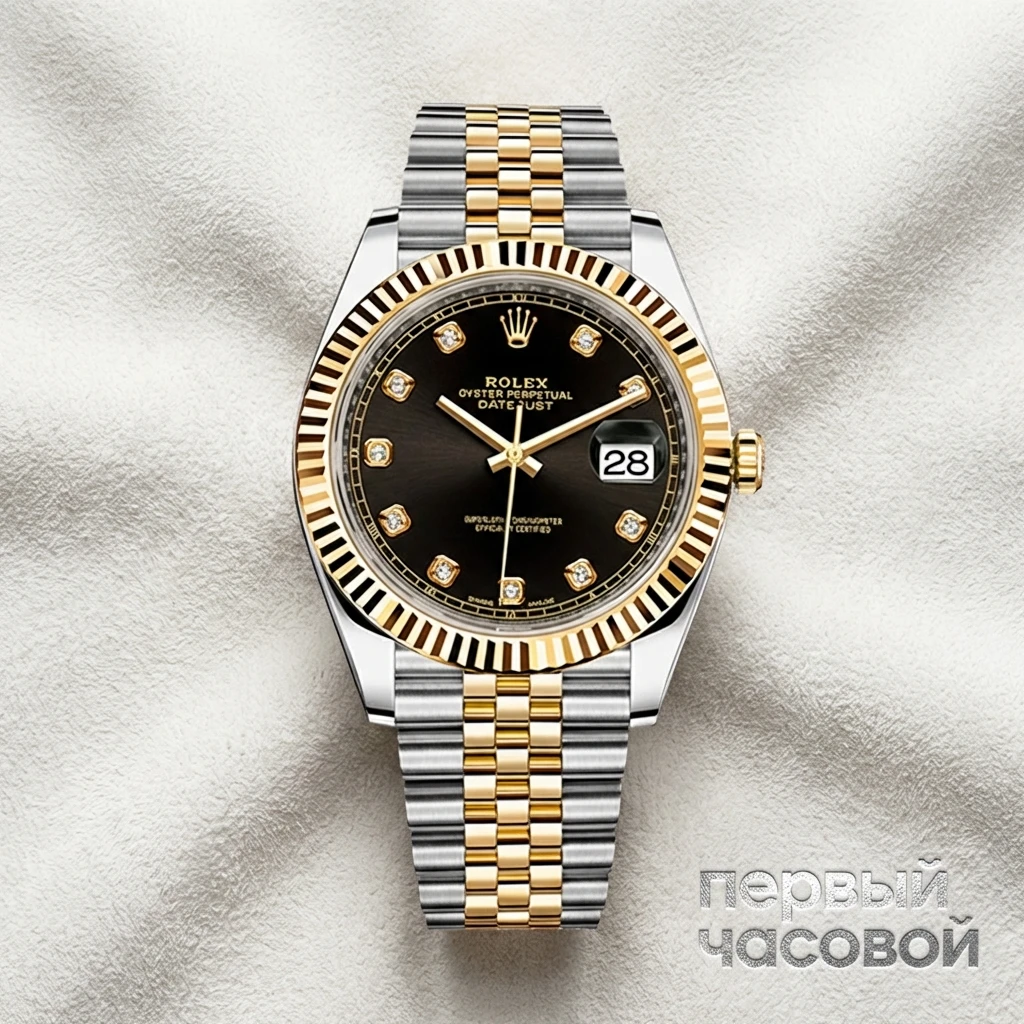 Купить элитные часы Rolex Oyster Perpetual Datejust II Steel And Yellow Gold Black Dial With Diamonds 126333: в наличии в Москве!