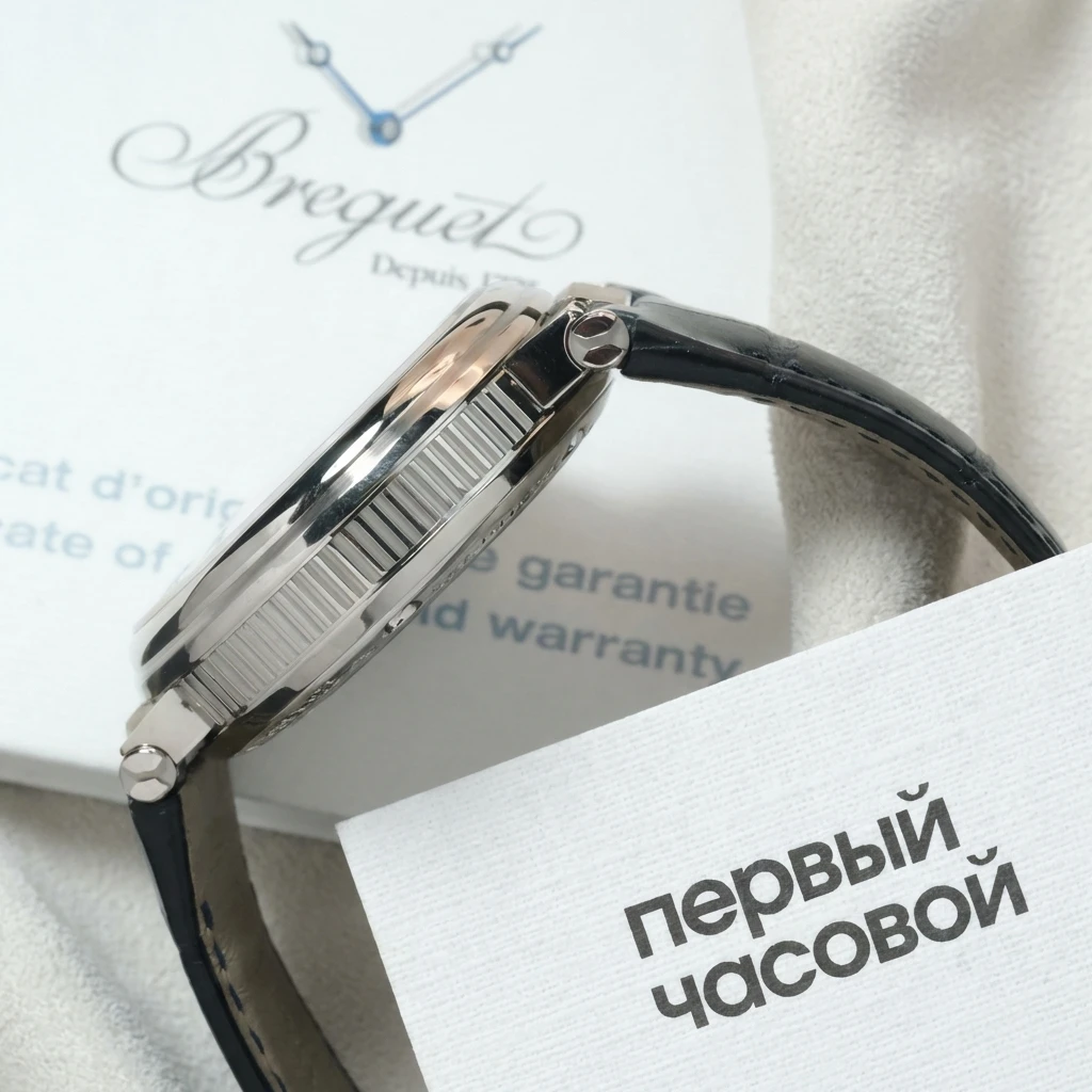 Купить элитные часы Breguet Marine Chronograph White Gold Blue Dial 5527BB/Y2/9WV: в наличии в Москве!