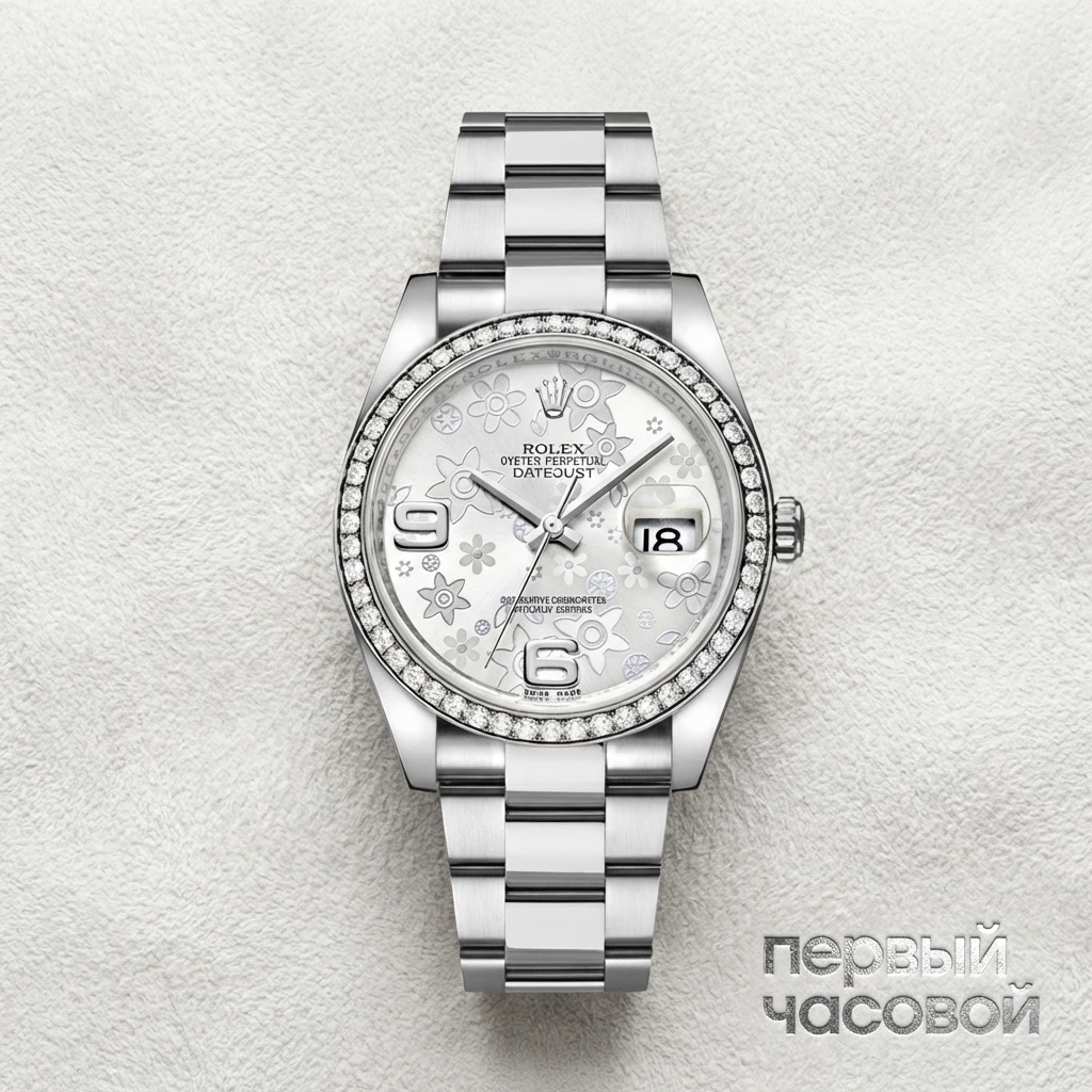 Купить элитные часы Rolex Oyster Perpetual Datejust 36mm Flower Motif Diamond Bezel 116244: в наличии в Москве!