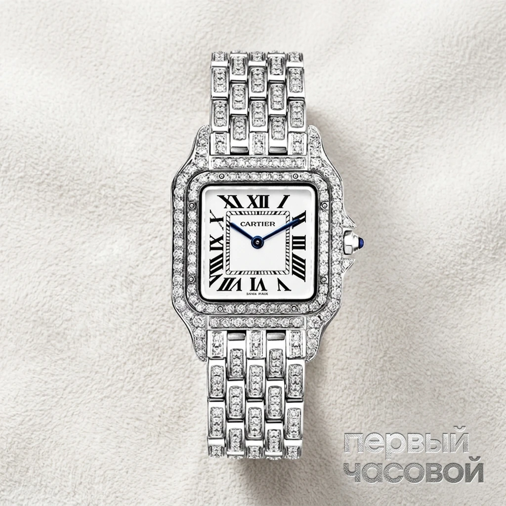 Cartier Medium Panthere De Cartier Custom Diamonds Full Pave WSPN0015 FIX
