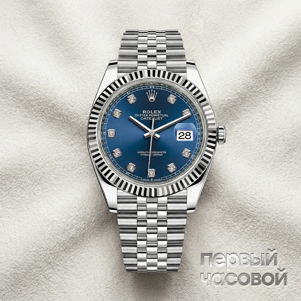 Купить элитные часы Rolex Oyster Perpetual Datejust 41mm Blue Dial Diamond 126334: в наличии в Москве!