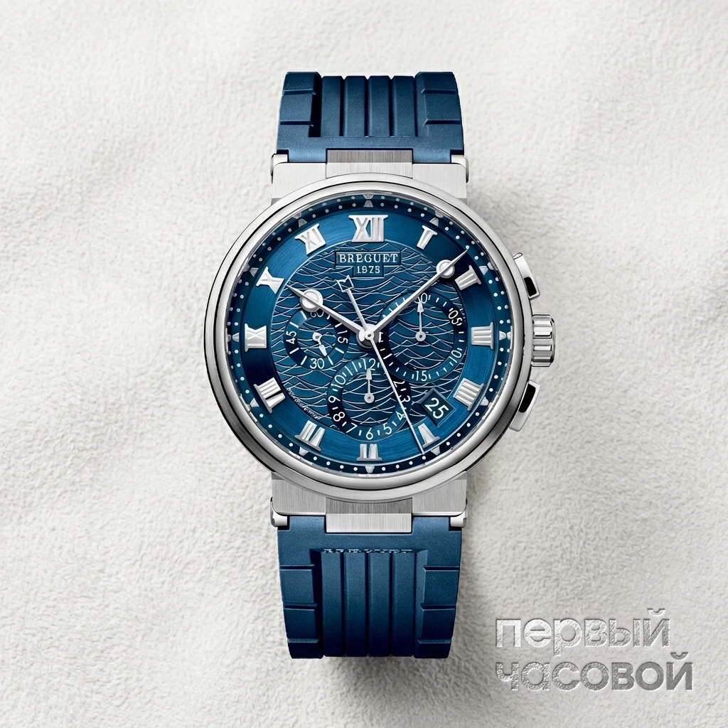 Купить элитные часы Breguet Marine Chronograph White Gold Blue Dial 2023 5527BB/Y2/9WV: в наличии в Москве!