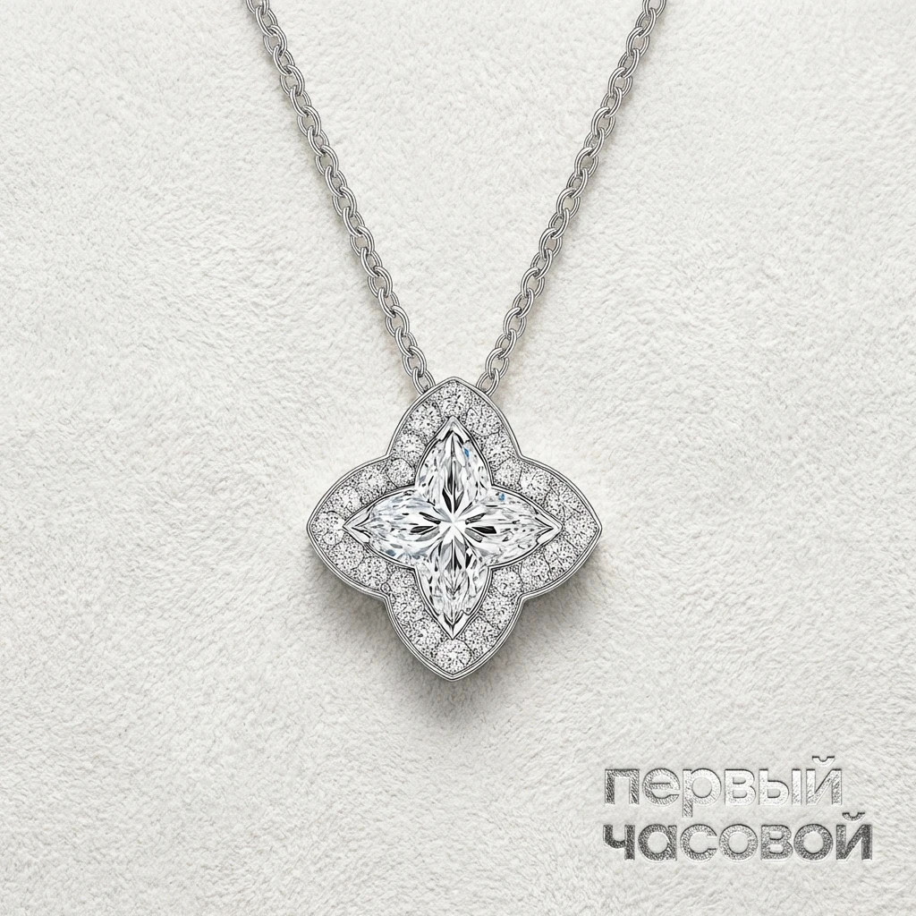 Купить украшение Studio jewelry Подвеска 0,96 ct. H/VVS1 "LV Diamond" (Star cut) : в наличии в Москве!