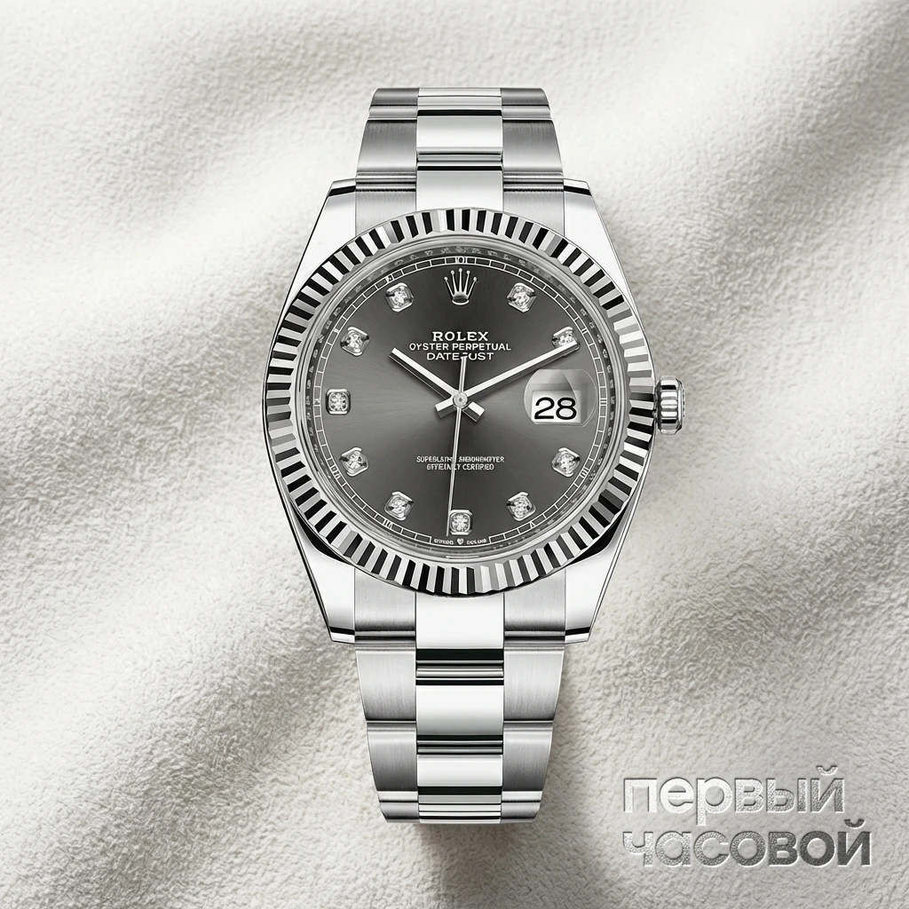 Купить элитные часы Rolex Datejust 41mm Grey Dial Diamonds Oyster Bracelet 126334-0006: в наличии в Москве!