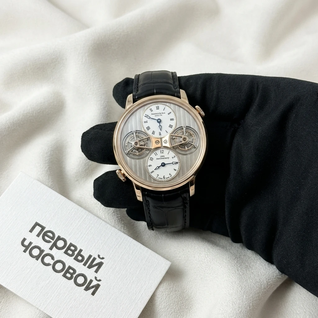 Купить элитные часы Arnold &amp; Son Grandes Complications Double Tourbillon Rose Gold 1DTAR.L01A.C120R : в наличии в Москве!
