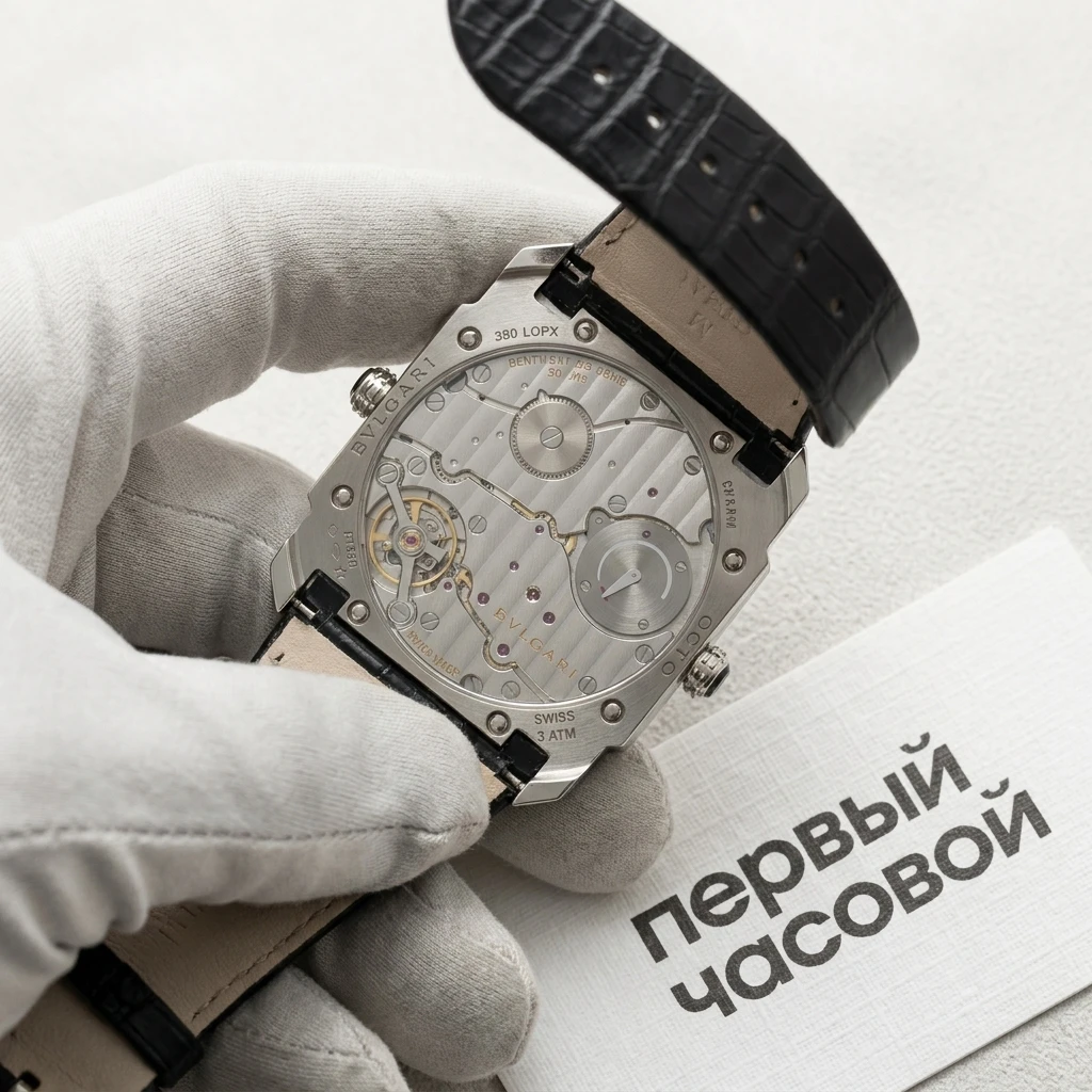 Купить элитные часы Bvlgari Platinum Octo Finissimo Extra Thin Watch 40Mm 102028: в наличии в Москве!