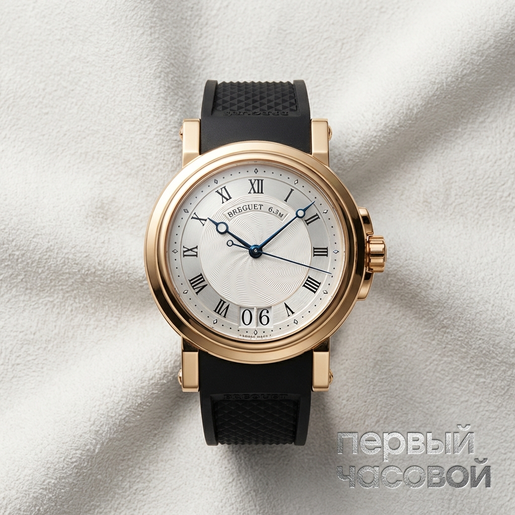 Breguet Marine Automatic Big Date (Yg/ Silver/Rubber)