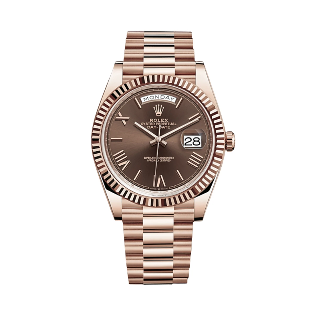 Купить элитные часы Rolex Day Date Rose Gold 40mm Chocolate Dial 228235: в наличии в Москве!