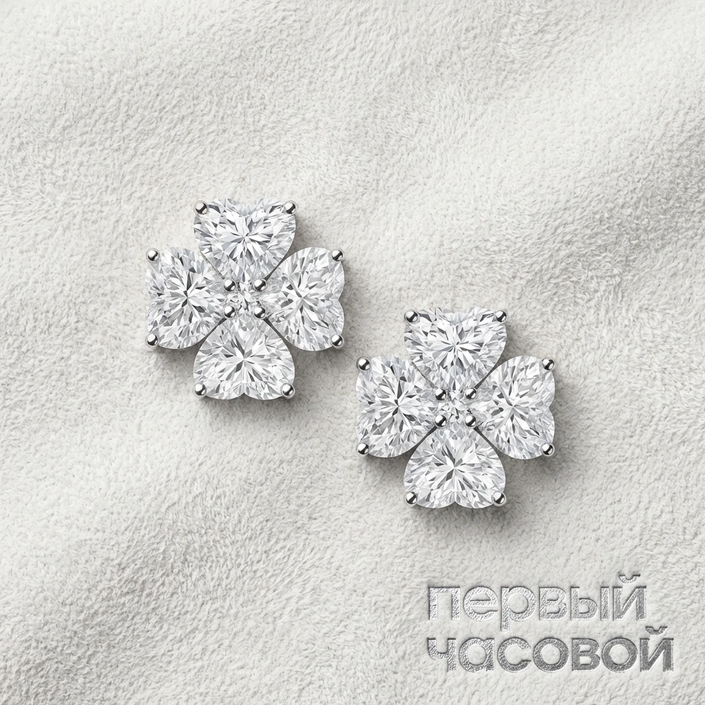 Купить украшение Studio jewelry Серьги с бриллиантами 4,00 ct. H/VS2 : в наличии в Москве!