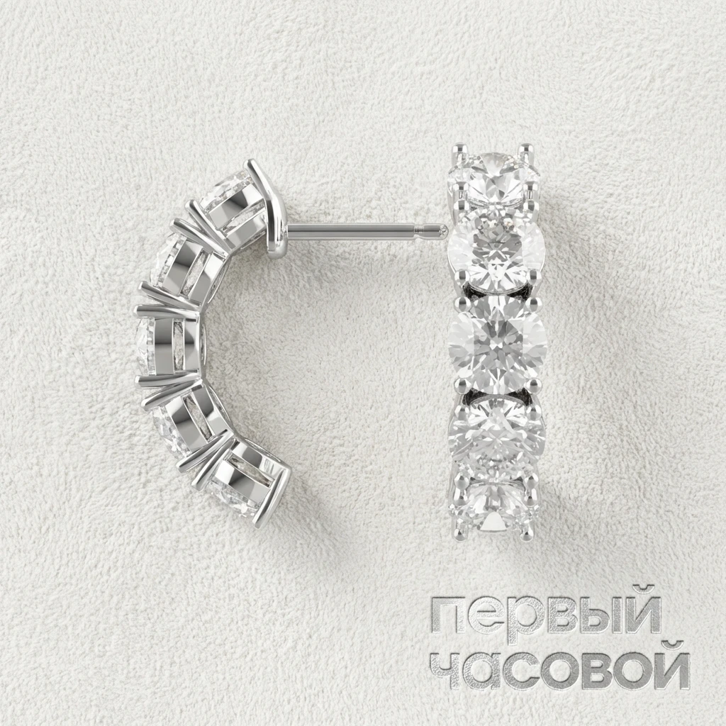 Купить украшение Studio jewelry Серьги С Бриллиантами 5,00 Ct. I/Vs1 : в наличии в Москве!