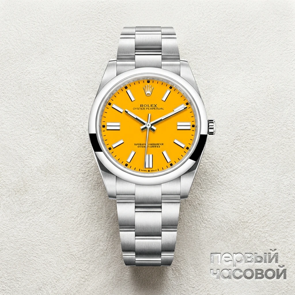 Rolex Oyster Perpetual 41 Mm Yellow Dial 124300