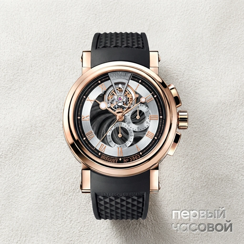 Купить элитные часы Breguet Marine Tourbillon Chronograph Rose Gold 5837BR/92/5ZU: в наличии в Москве!