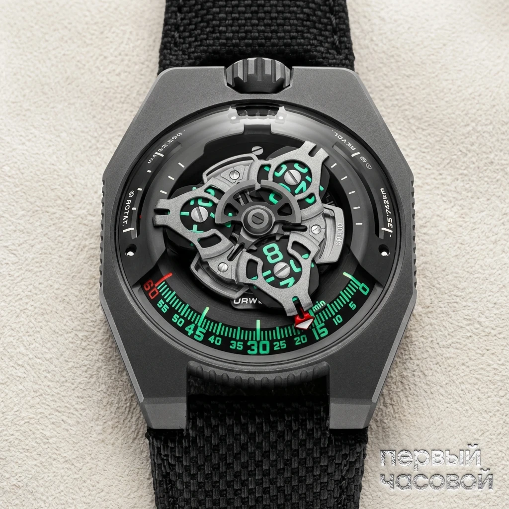 Купить элитные часы Urwerk Limited Edition  UR-100 GunMetal: в наличии в Москве!