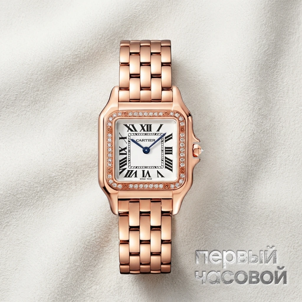 Купить элитные часы Cartier Panthère De Cartier Medium Rose Gold And Diamonds WJPN0072: в наличии в Москве!