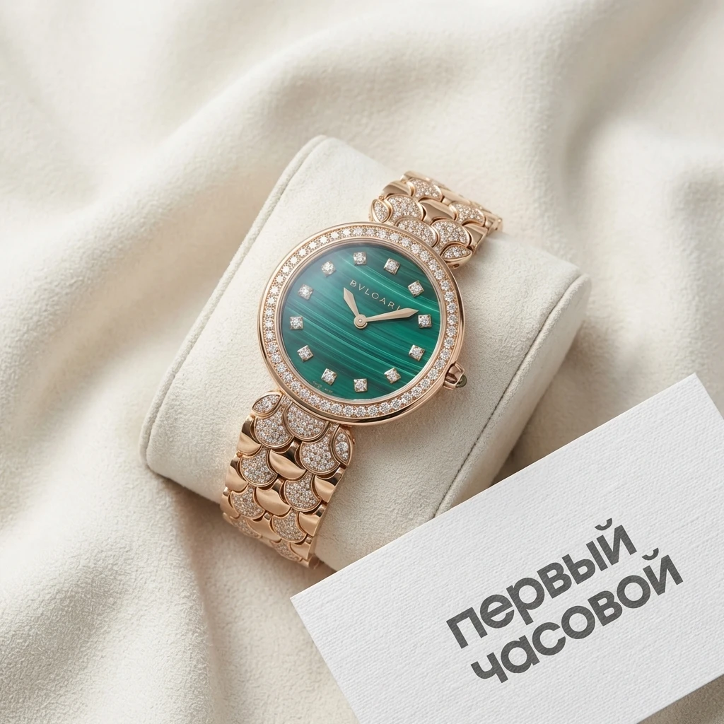 Купить элитные часы Bvlgari DIVAS’ DREAM WATCH Malachite Dial 33 mm 103521: в наличии в Москве!